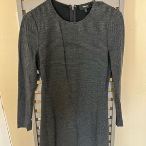 Theory Charcoal Long Sleeve Dress